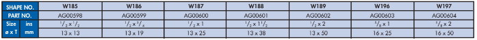 YEW AIK AG00598 - AG00604 Mounted Points ‘W’ - shank dia. 6mm - Premium Mounted Points from YEW AIK - Shop now at Yew Aik.