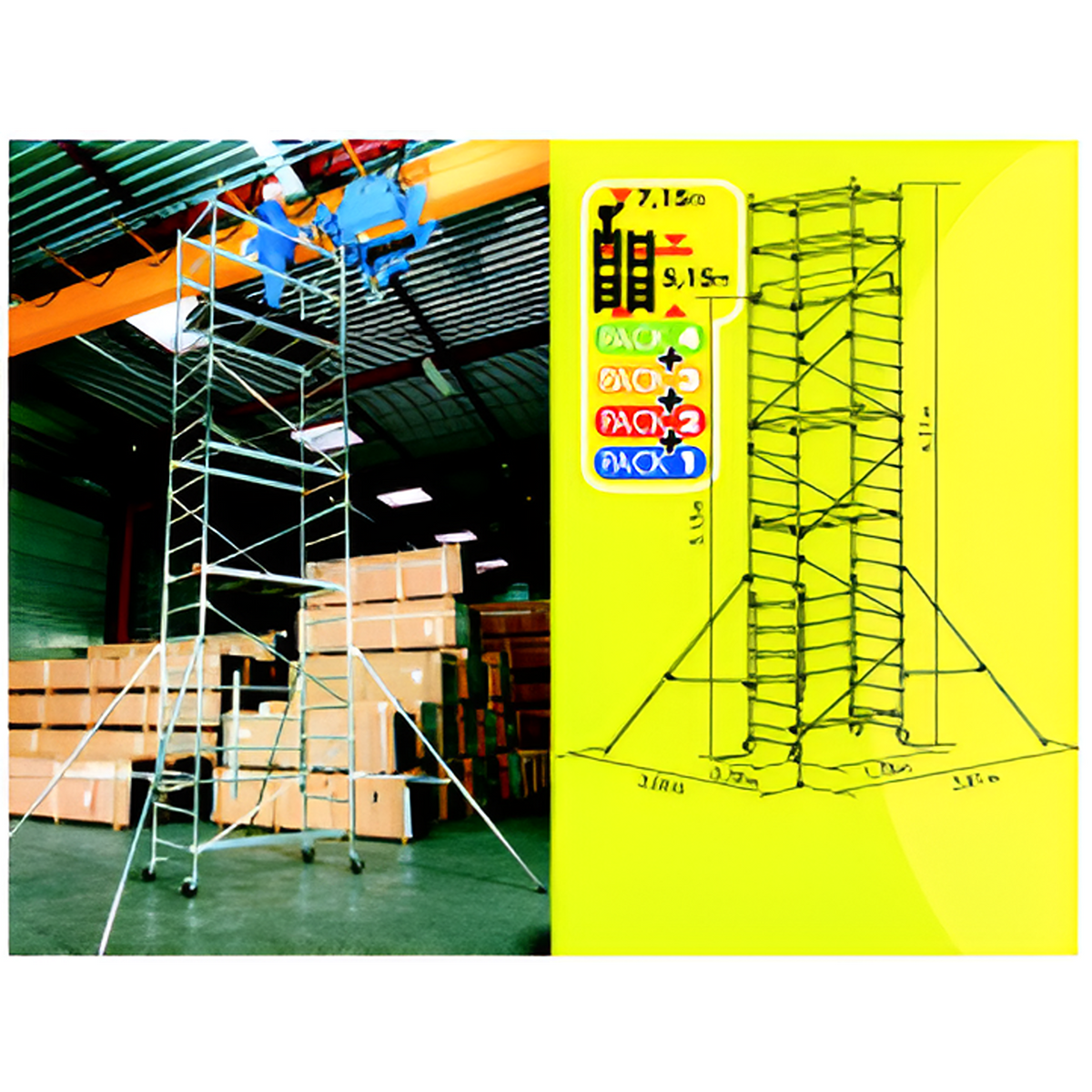 YEW AIK AI 01007-AI 01010 Mobile & Modular Aluminum Folding Tower - Premium Folding Tower from YEW AIK - Shop now at Yew Aik.