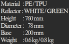 YEW AIK Bollard PE/TPU Height 760mm Dia 78mm (YEW AIK Tools) - Yew Aik (S) Pte Ltd