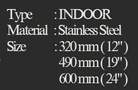 YEW AIK Convex Mirror Indoor Stainless Steel (YEW AIK Tools) - Yew Aik (S) Pte Ltd