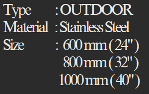 YEW AIK Convex Mirror Outdoor Stainless Steel (YEW AIK Tools) - Yew Aik (S) Pte Ltd