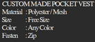 YEW AIK Custom Made Pocket Vest Polyester / Mesh (YEW AIK Tools) - Yew Aik (S) Pte Ltd