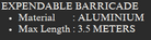 YEW AIK Expendable Barricade Aluminium 3.5M (YEW AIK Tools) - Yew Aik (S) Pte Ltd