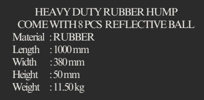YEW AIK Heavy Duty Rubber Hump (YEW AIK Tools) - Yew Aik (S) Pte Ltd