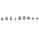 YEW AIK MX Reinforced Cotton Fibre Mounted Points ‘B’ Shapes - Premium Mounted Points from YEW AIK - Shop now at Yew Aik.