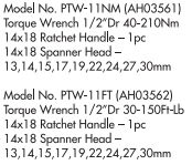 YEW AIK Promax Torque Wrench Set (YEW AIK Tools) - Premium Torque Wrench Set from YEW AIK - Shop now at Yew Aik.