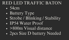 YEW AIK Red LED Traffic Baton 54cm (YEW AIK Tools) - Yew Aik (S) Pte Ltd