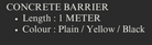 YEW AIK Road Barrier Concrete Barrier 1M (YEW AIK Tools) - Yew Aik (S) Pte Ltd