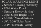 YEW AIK Solar Warning Light 1000m Visual Distance (YEW AIK Tools) - Yew Aik (S) Pte Ltd