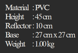 YEW AIK Traffic Cone PVC Height 45cm 27x27cm (YEW AIK Tools) - Yew Aik (S) Pte Ltd