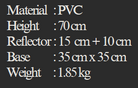 YEW AIK Traffic Cone PVC Height 70cm 35x35cm (YEW AIK Tools) - Yew Aik (S) Pte Ltd
