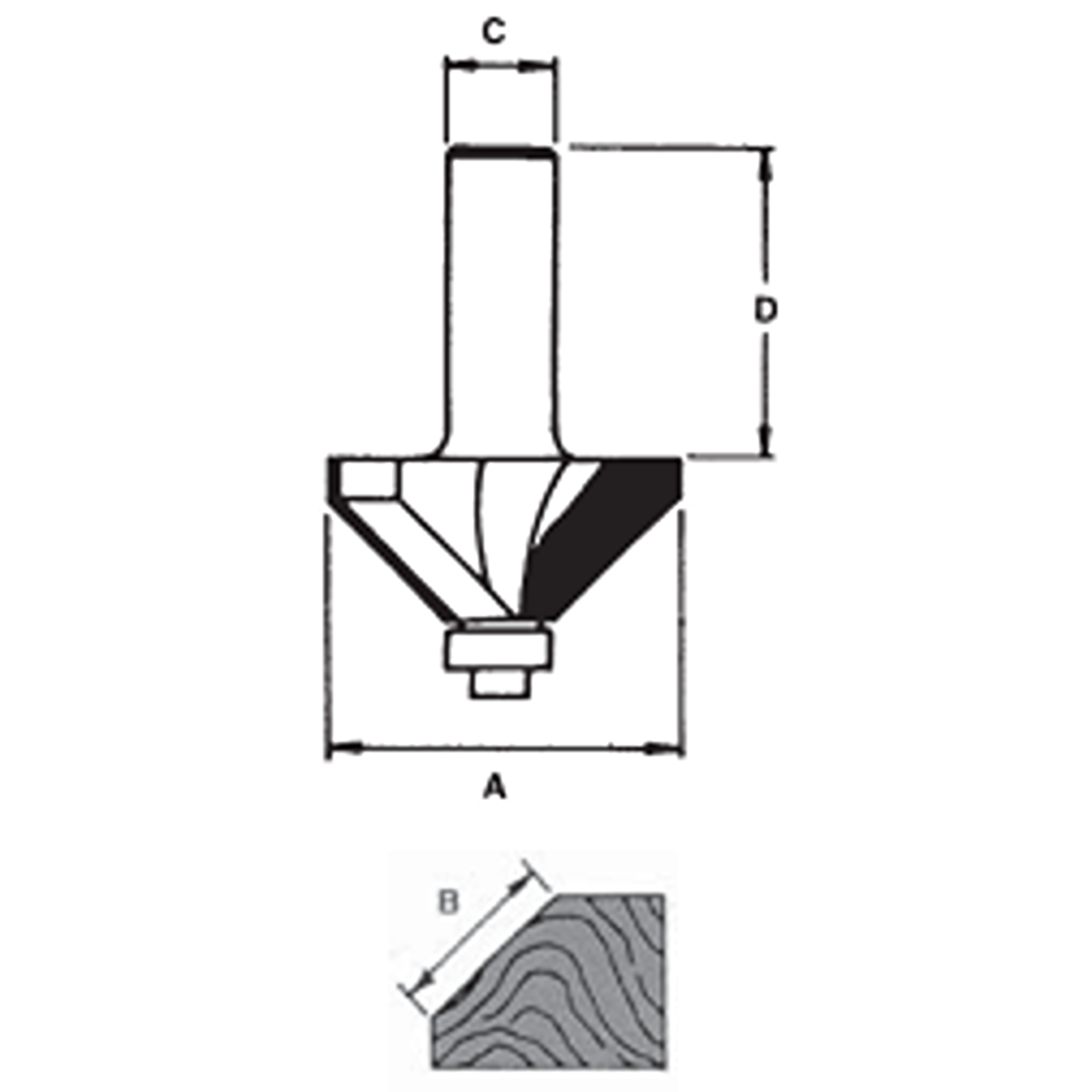 YEW AIK Tungsten Carbide 45 Chamfer Bit (YEW AIK Tools) - Premium Tungsten Carbide 45 Chamfer Bit from YEW AIK - Shop now at Yew Aik.