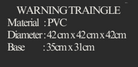 YEW AIK Warning Traingle PVC 42X42X42CM (YEW AIK Tools) - Yew Aik (S) Pte Ltd