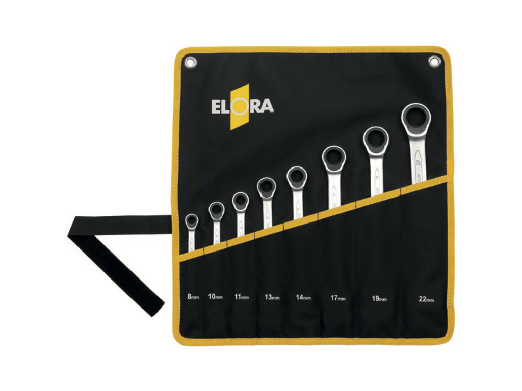 ELORA 204-S8MT Set-Combination Spanners With Ring Ratchet - Premium Combination Spanners from ELORA - Shop now at Yew Aik.