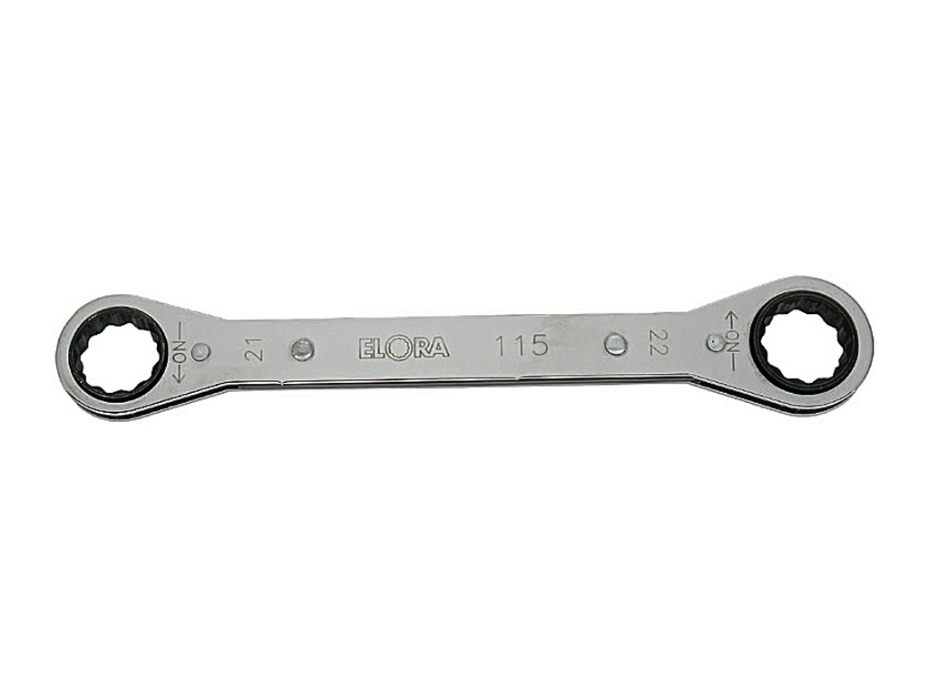 ELORA 115 Ratchet Ring Spanner, Straight (ELORA Tools) - Premium Ring- And Double Ended Ring Spanners from ELORA - Shop now at Yew Aik.