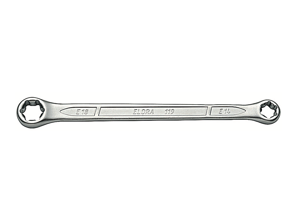 ELORA 119TXE Double Ended Ring Spanner For Outside Torx®-Screws (ELORA Tools) - Premium Ring- And Double Ended Ring Spanners from ELORA - Shop now at Yew Aik.
