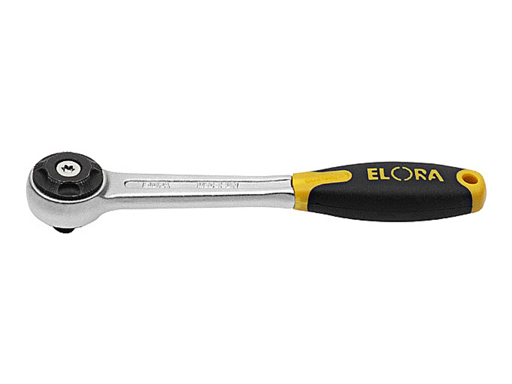 ELORA 1450-1UN Reversible Ratchet 1/4", Fine Tooth (ELORA Tools) - Premium SOCKET ASSORTMENTS 1/4" from ELORA - Shop now at Yew Aik.